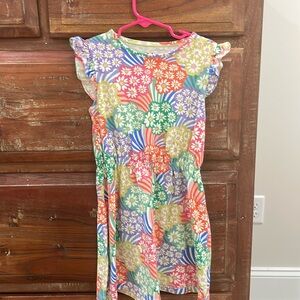 Mini Boden girls 6-7 rainbow daisy dress.